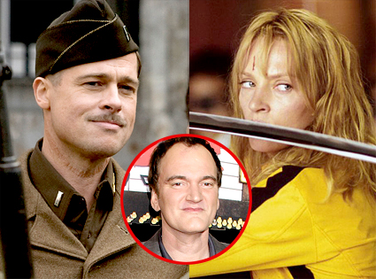 Brad Pitt, Inglourious Basterds, Uma Thurman, Kill Bill, Quentin Tarantino Brad Pitt, Inglourious Basterds, Uma Thurman, Kill Bill, Quentin Tarantino